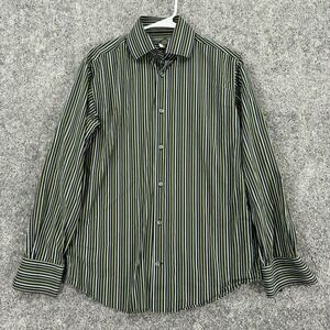 Banana Republic Shirt Mens Medium Black Green Long Sleeve Button Casual City